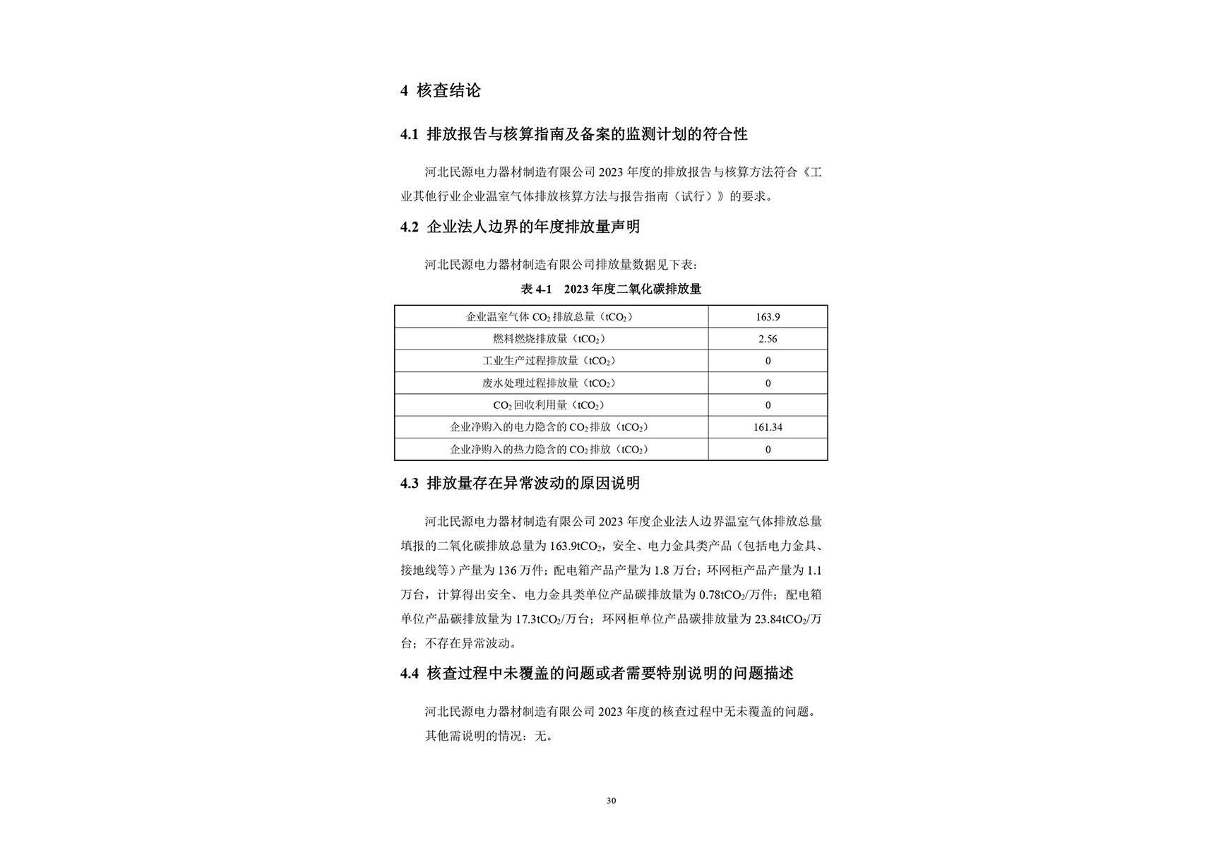 温室气体排放核查报告