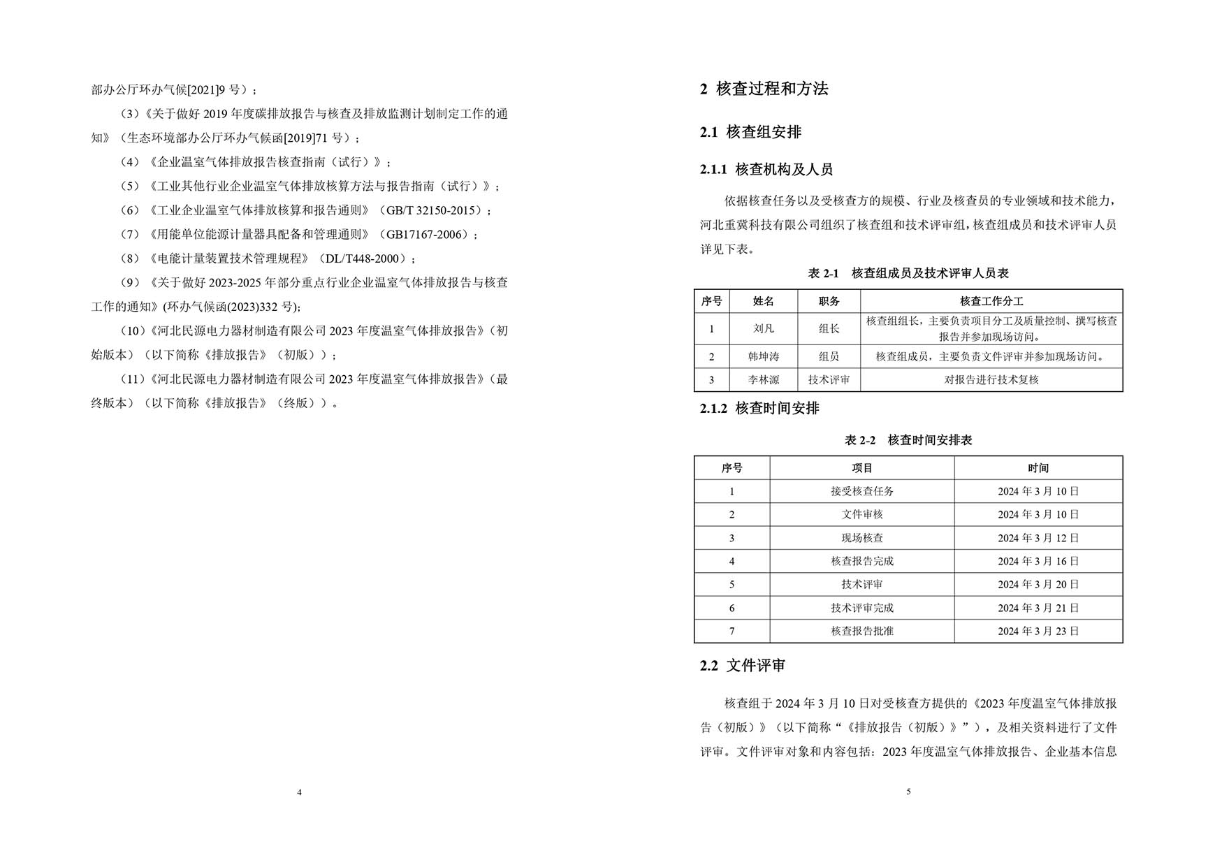温室气体排放核查报告